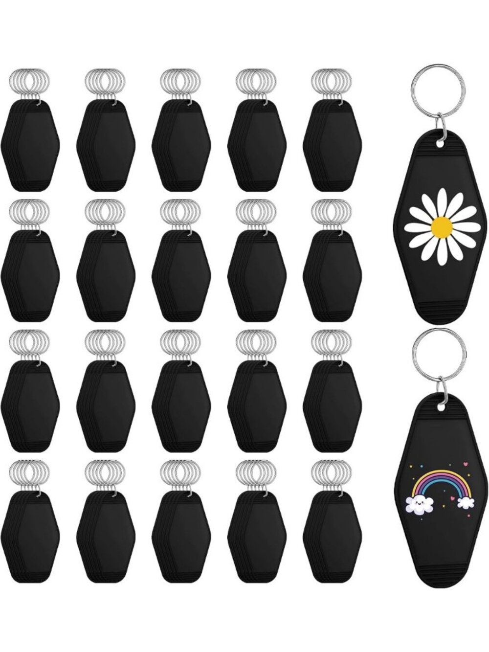 100 Pcs Vintage Blank Keychains for DIY Crafts & Luggage Tags - Sublimation